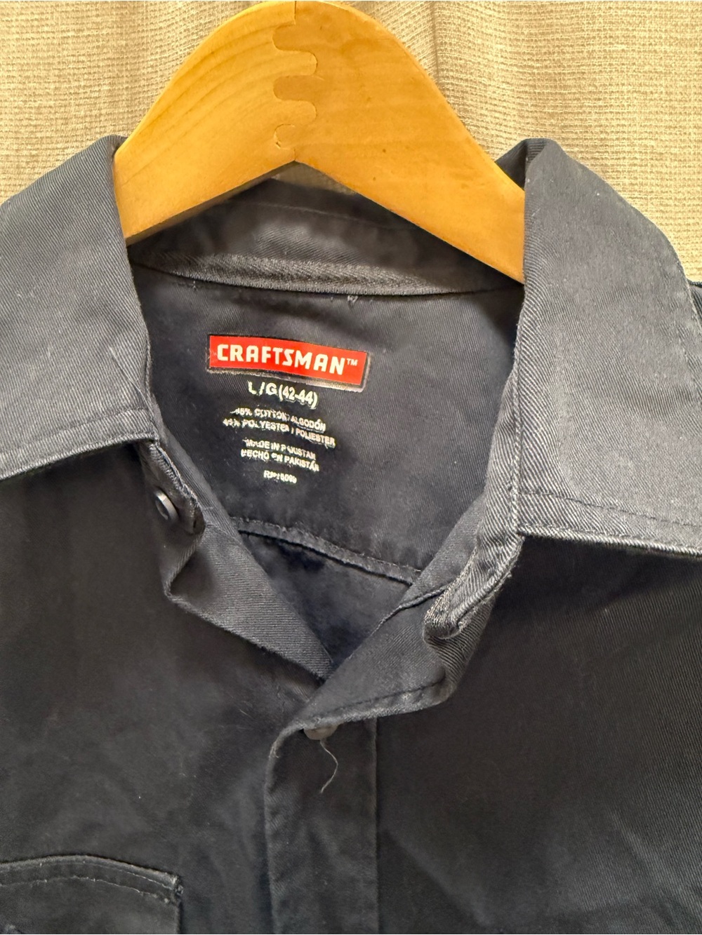 Craftsman Men's Dark Navy Work Shirt